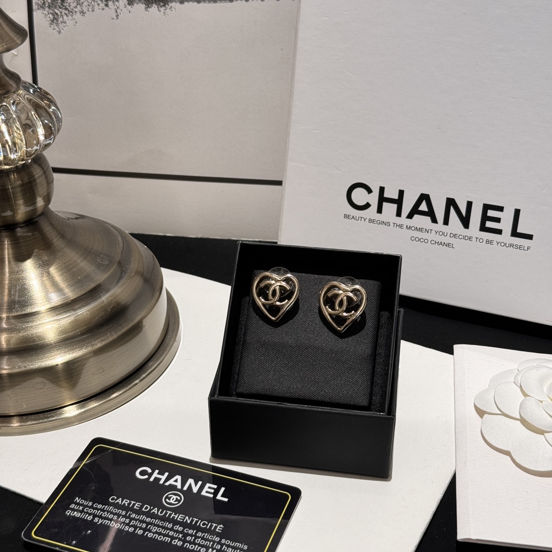 Chanel Joyas Pendiente Tienda de réplica al por mayor
 Oro Trabajo abierto