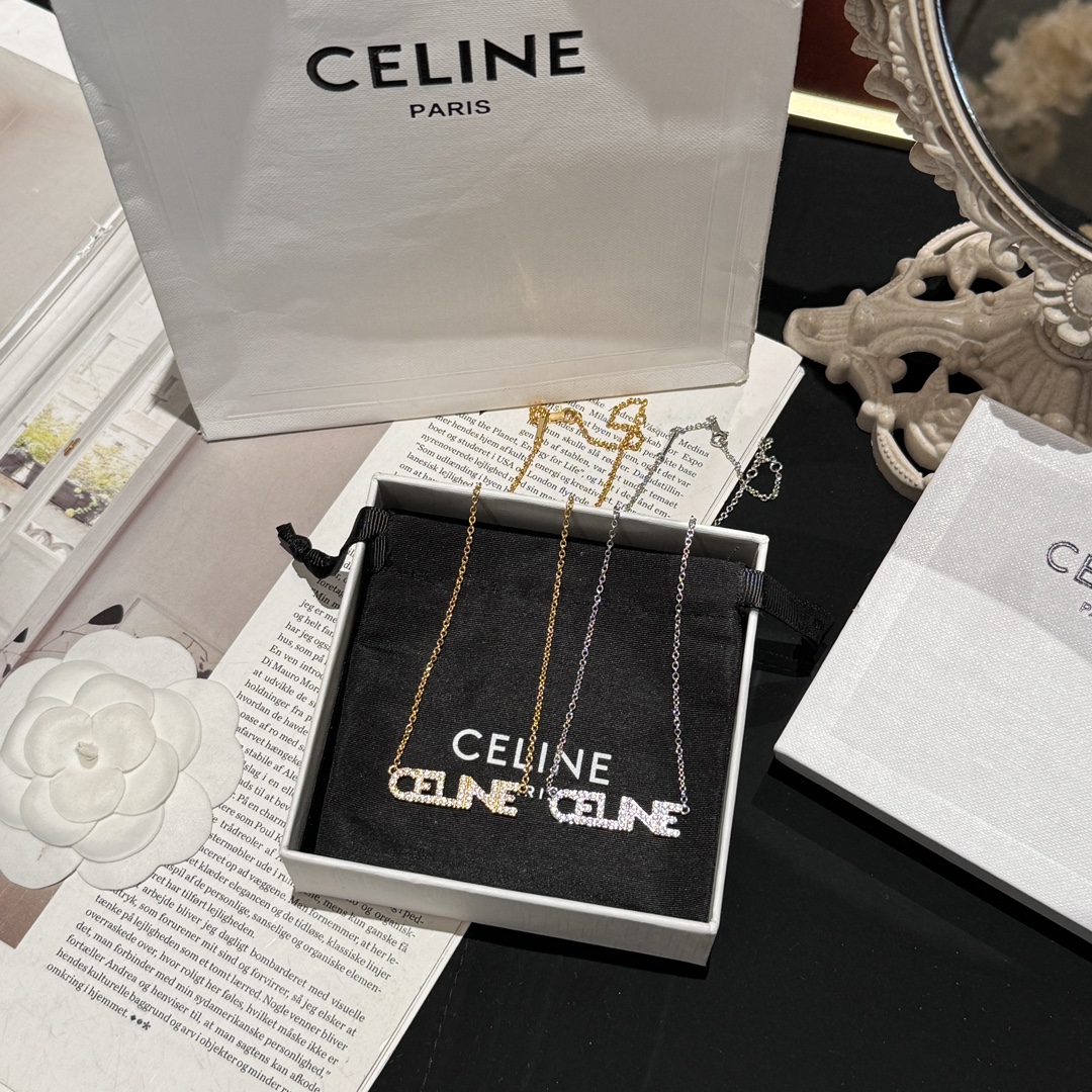 Celine Joyas Collar En línea desde el diseñador de China
 Plata Amarillo Casual