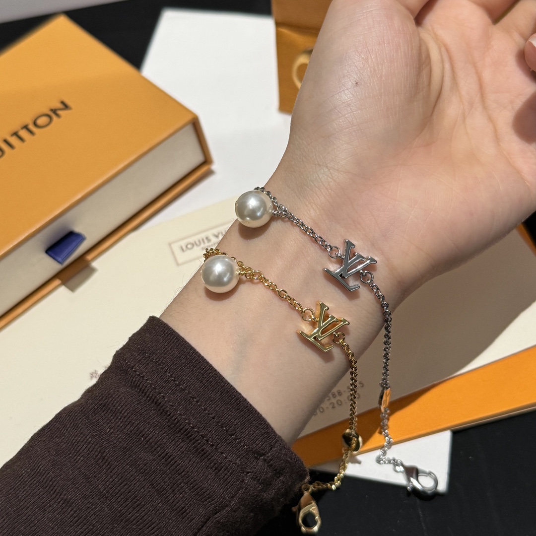 Número LSL0035 Número LSL0044 【Último modelo de Lv*🆕🆕 Pulsera colgante de perlas】 Mismo material de latón ZP Decorada…