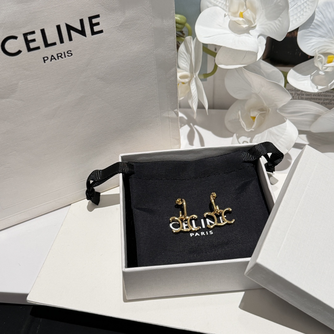 Celine Joyas Pendiente Diseñador de moda
 Amarillo Casual