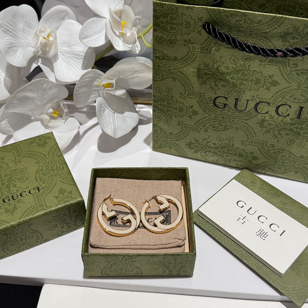 Gucci Biżuteria Kolczyk Biały Fashion