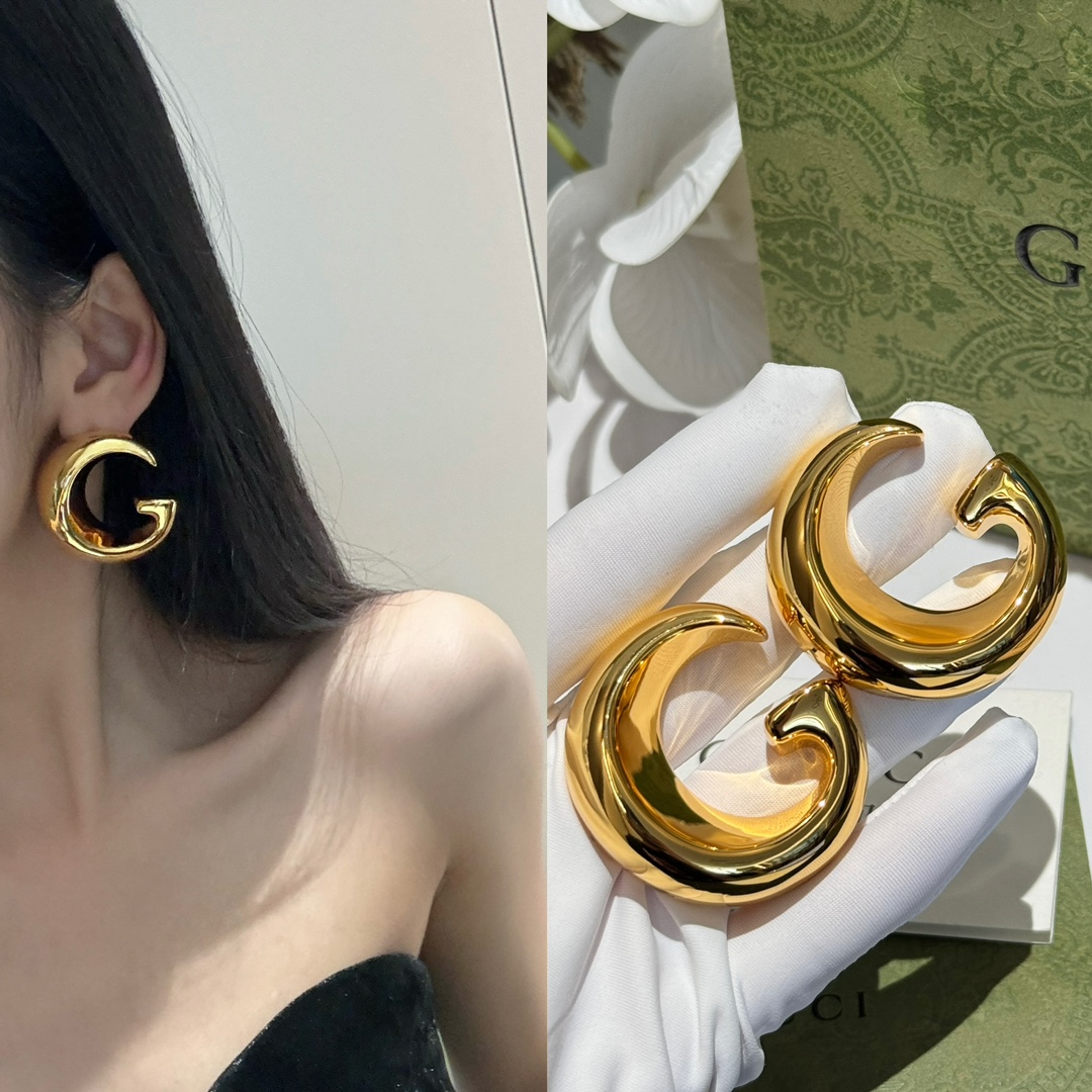 NO:105380,Number GED0156 GG glossy earrings Casual exquisite versatile items♀, jewelry boutique, earrings19860909编号GED0156 GG光面耳环 休闲精致百搭单品♀,饰品精品,earrings,Jewelry