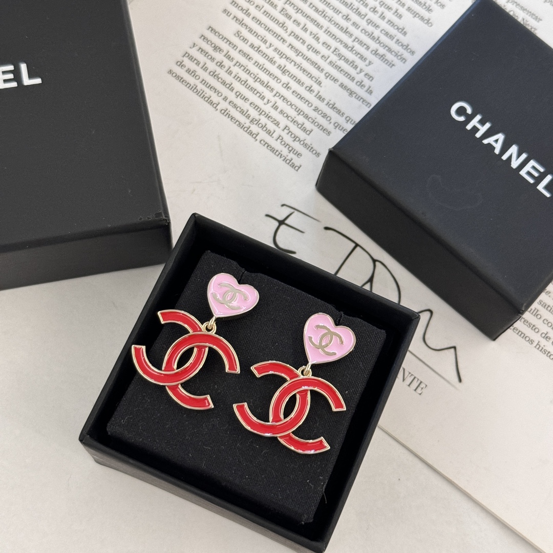 Chanel Gioielleria Orecchino Rosa Rosso