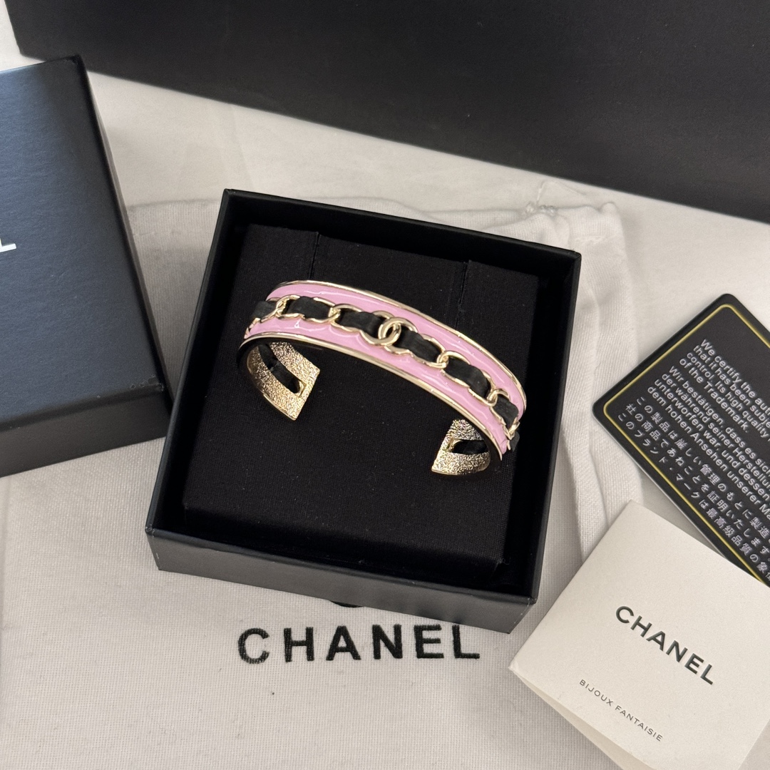 Réplica 1: 1 alta calidad
 Chanel Joyas Pulsera Negro Rosa