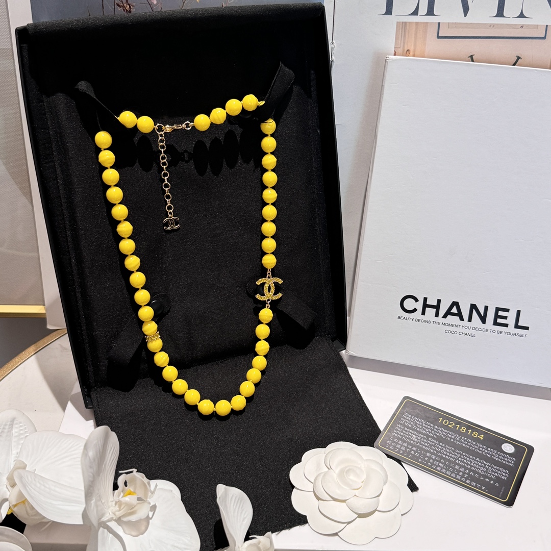 Chanel Kopen Sieraden Kettingen&hangers Geel