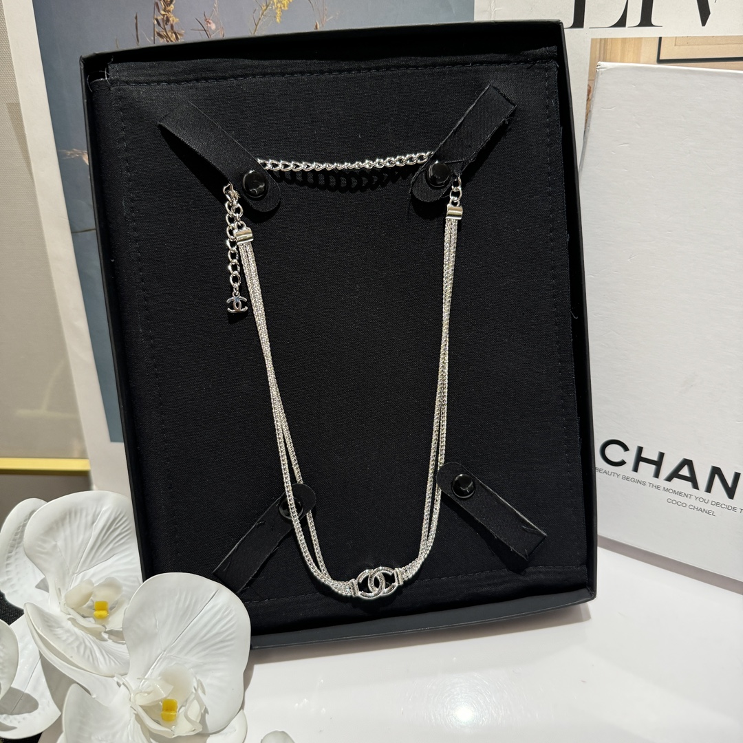 Chanel Joyas Collar Plata