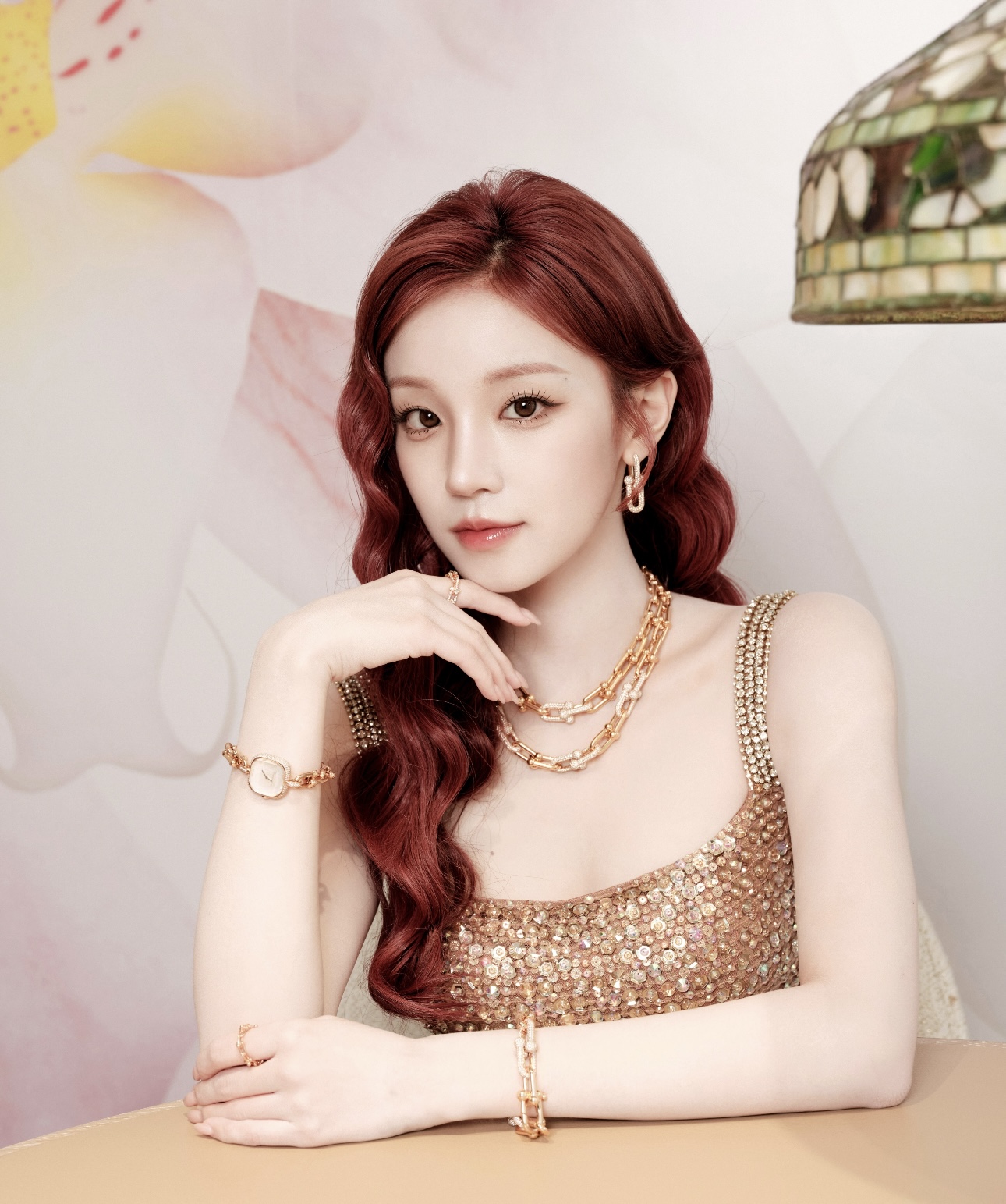 NO:754753,The same style as Song Yuqi's HardWear series, super heavy-duty design, thick 18k rose gold plating, imported zircon hand-inlaid, beautiful, Cardia high-end jewelry19860909宋雨琦同款 HardWear 系列 超重工设计 厚镀18k玫瑰金 进口锆石手工镶嵌 好美,,卡迪亚高端饰品,Jewelry