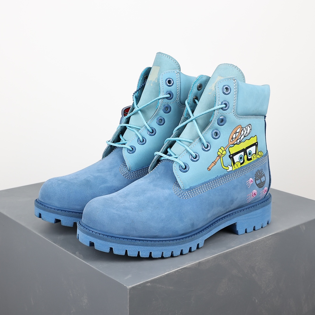 450 Timberland 添柏岚天伯伦 海绵宝宝联名蓝色