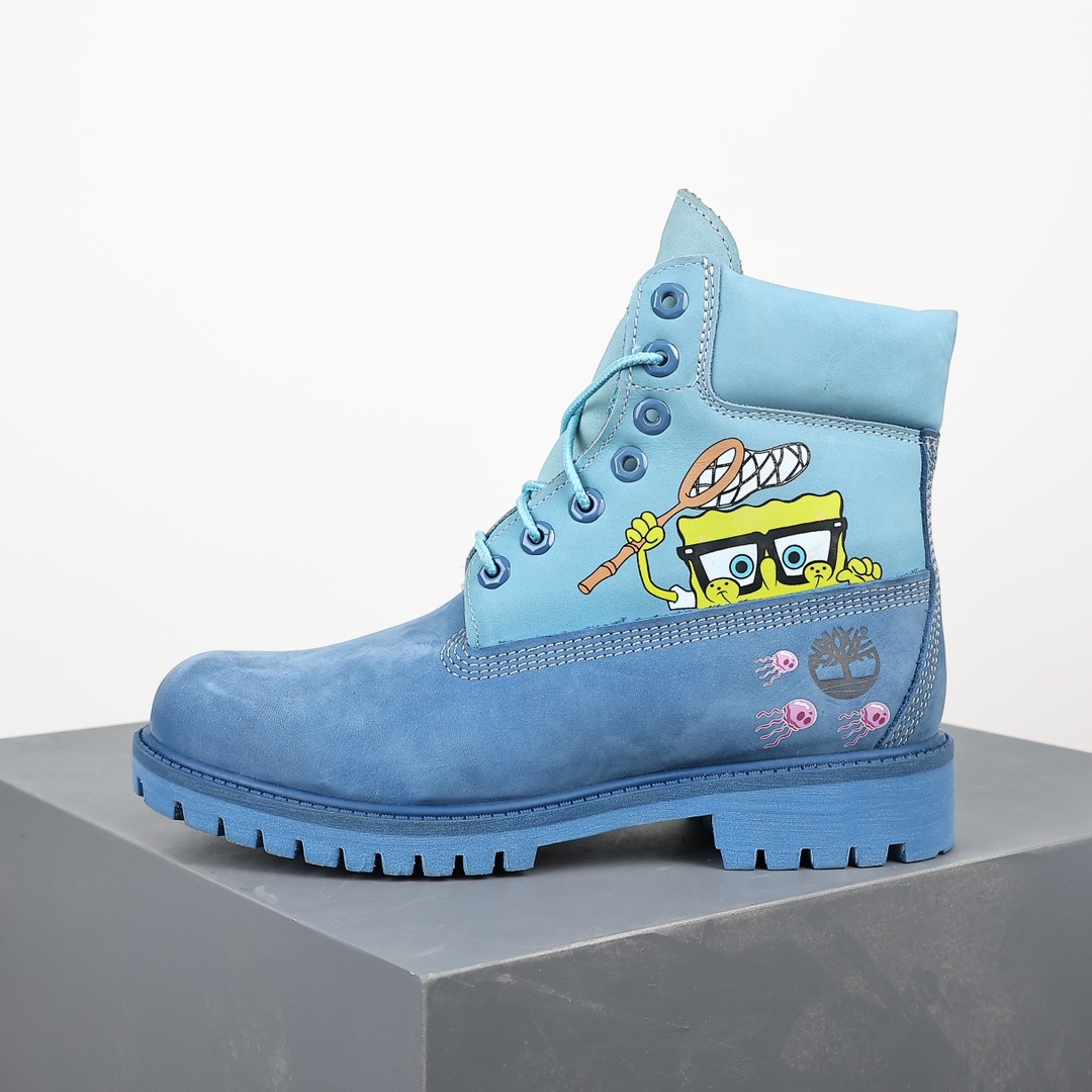 450 Timberland 添柏岚天伯伦 海绵宝宝联名蓝色