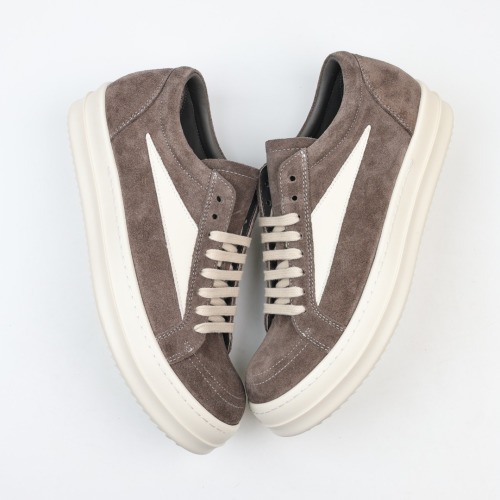 Rick Owens Low-Top Suede Sneakers - Mocha Coffee - Classic Design 1 Rick Owens Low-Top Suede Sneakers - Mocha Coffee - Classic Design