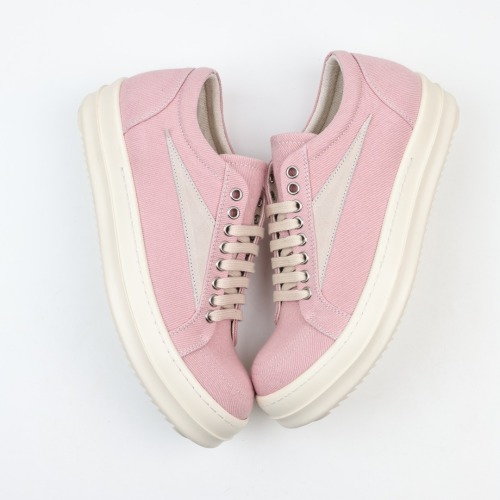 Rick Owens DRKSHDW Low-Top Canvas Sneakers - Pink - Classic Design 1 Rick Owens DRKSHDW Low-Top Canvas Sneakers - Pink - Classic Design