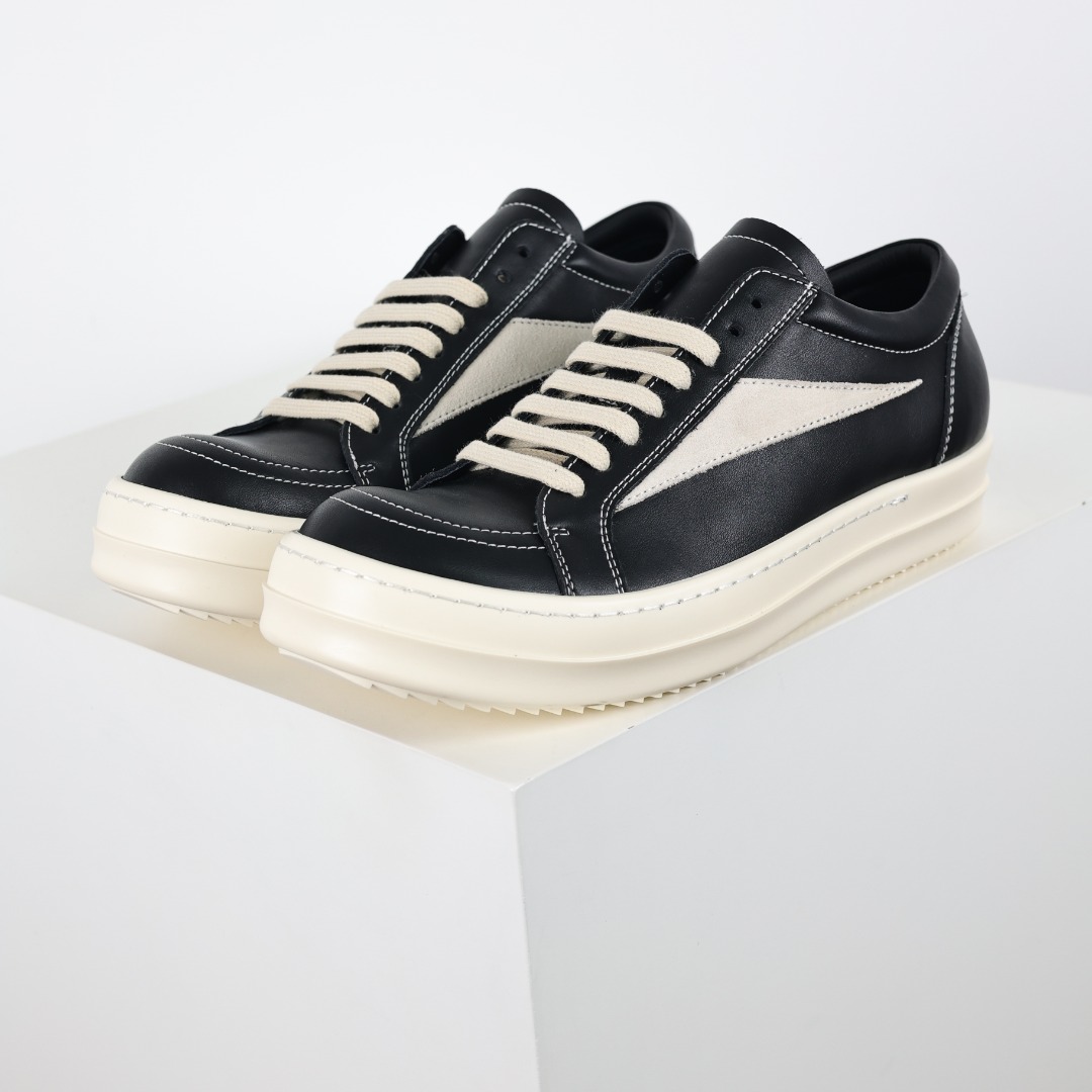 X1 RO欧文斯Rickowens 支线 drkshdw 配色黑白皮面