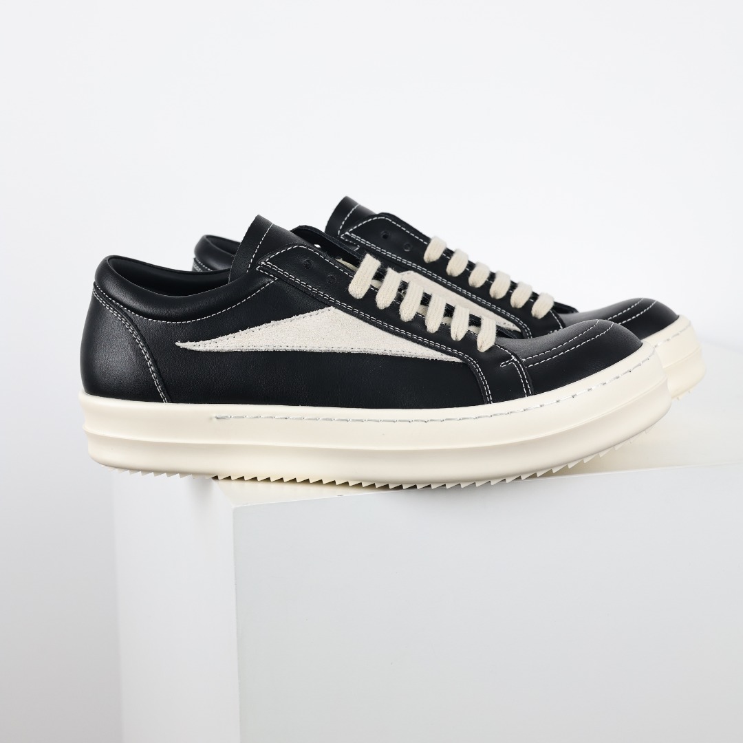 X1 RO欧文斯Rickowens 支线 drkshdw 配色黑白皮面