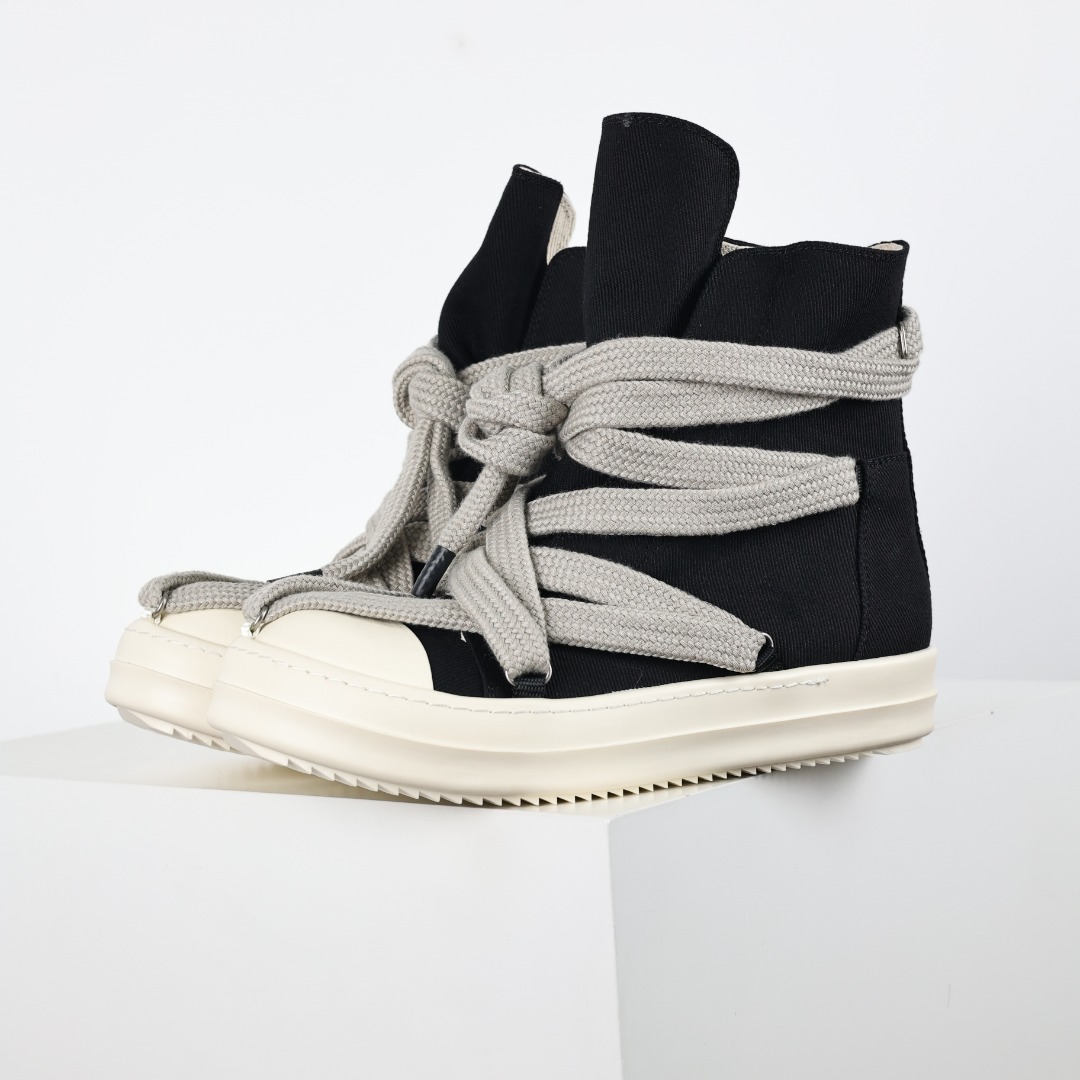 X1 RO欧文斯Rickowens 支线 drkshdw 配色 黑白帆布五芒星