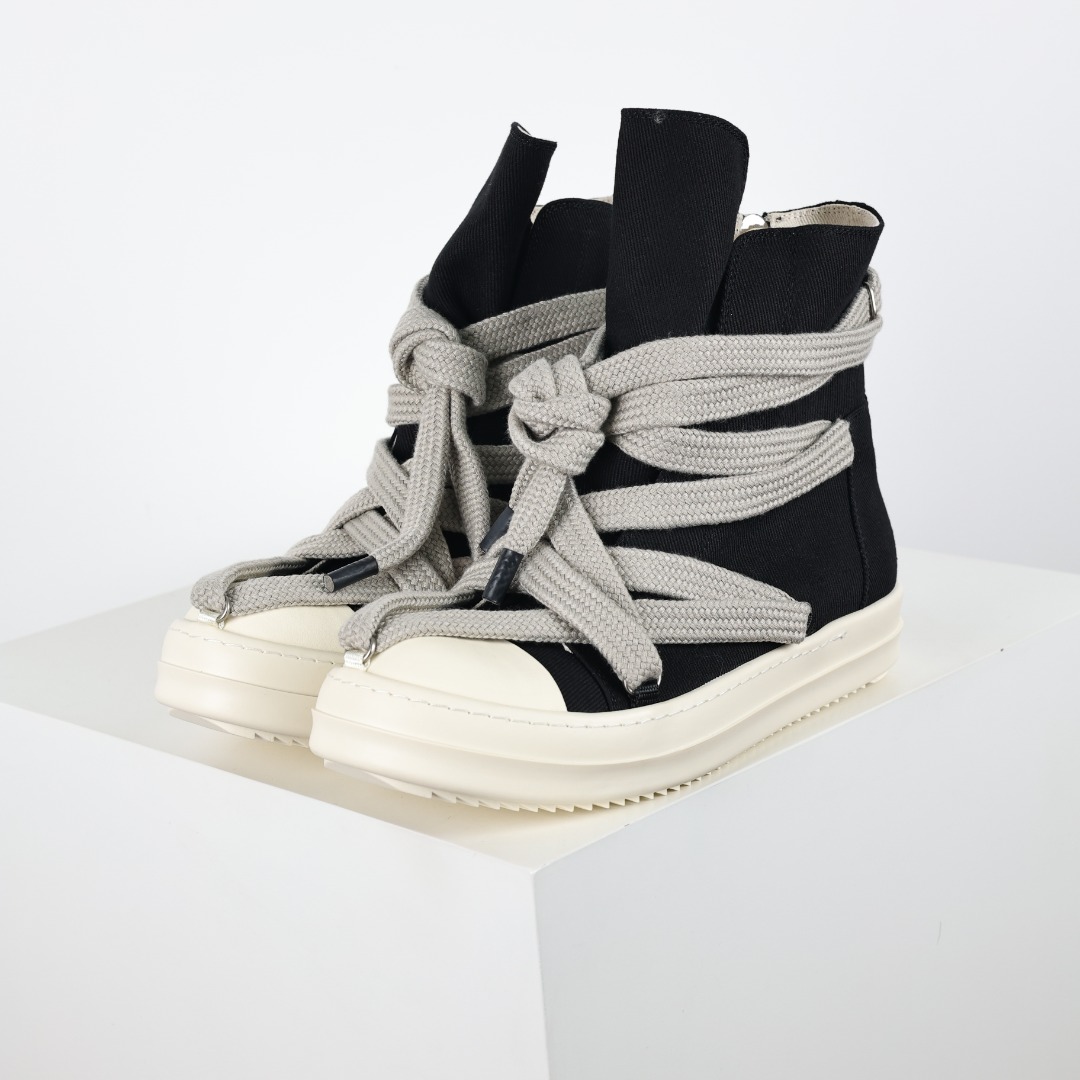 X1 RO欧文斯Rickowens 支线 drkshdw 配色 黑白帆布五芒星