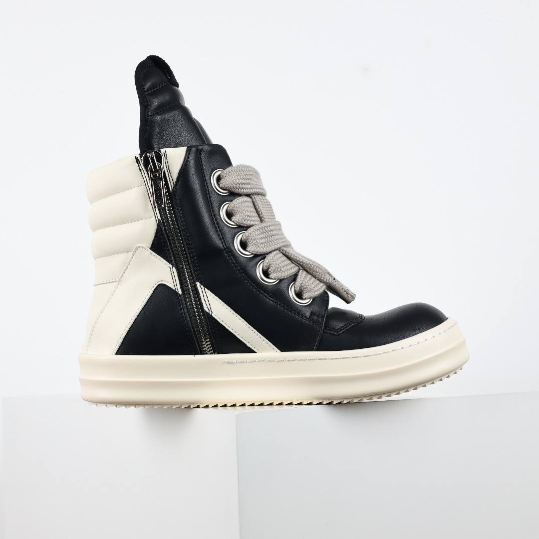 X1【纯原】莞产G版，RO欧文斯Rickowens 主线高帮 经典西瓜头款式“RO高帮倒三角粗鞋带”