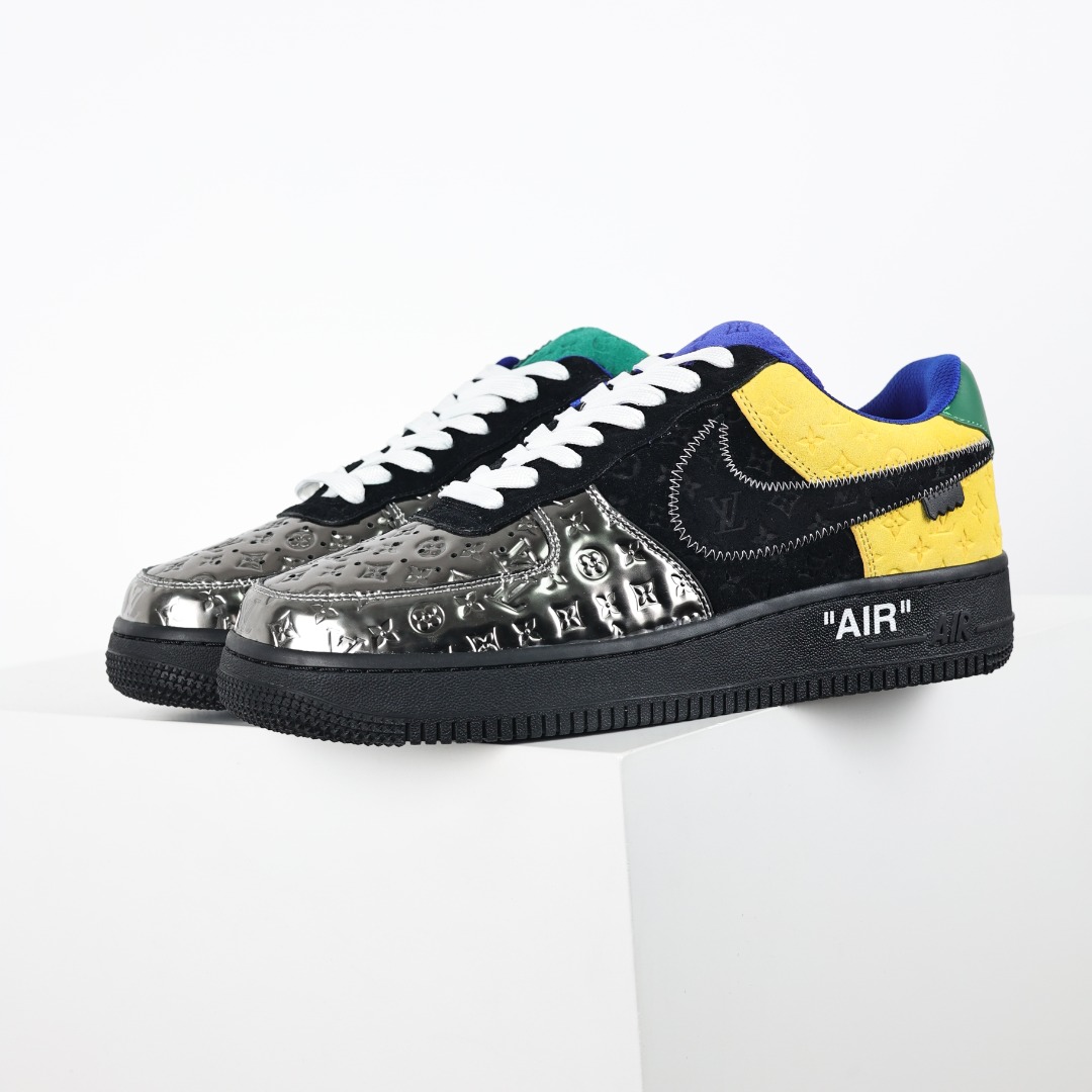 东莞纯原市面独家顶级版本LouisVuittonxNikeAirForce1Low空军重磅联名至今巅峰之