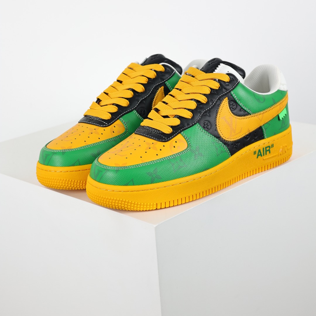 东莞纯原市面独家顶级版本LouisVuittonxNikeAirForce1Low空军重磅联名至今巅峰之