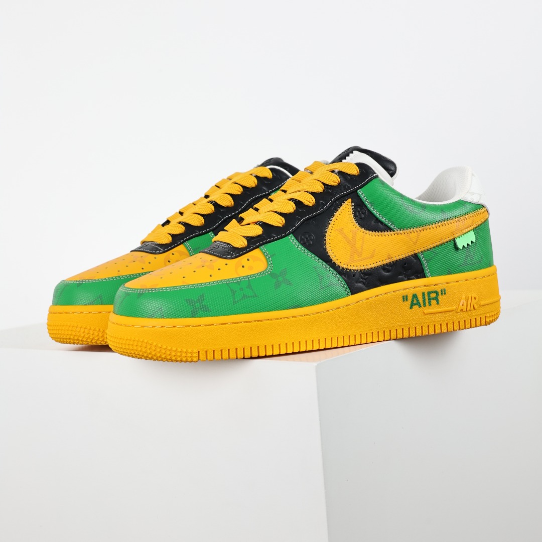 东莞纯原市面独家顶级版本LouisVuittonxNikeAirForce1Low空军重磅联名至今巅峰之