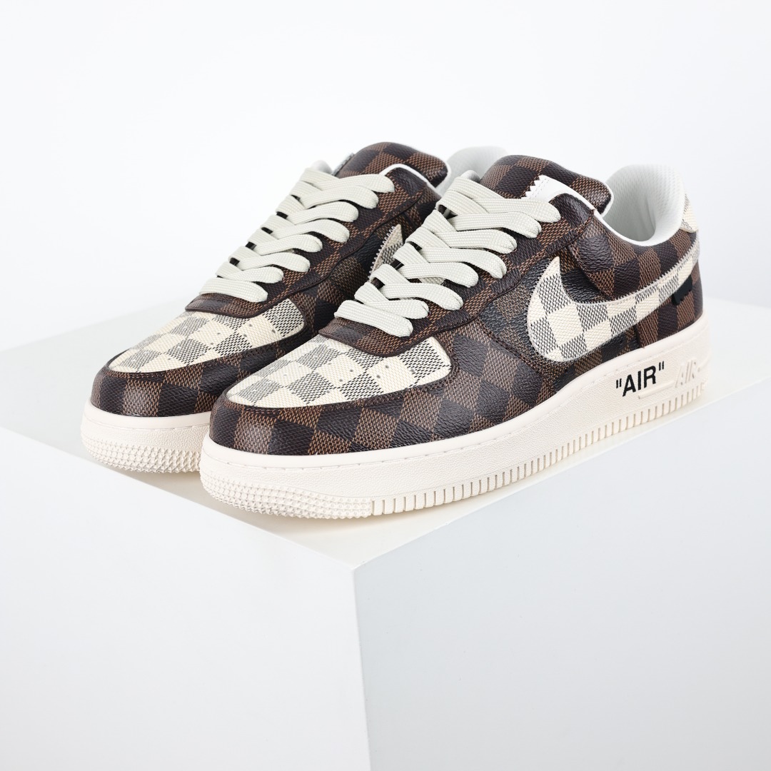 东莞纯原市面独家顶级版本LouisVuittonxNikeAirForce1Low空军重磅联名至今巅峰之