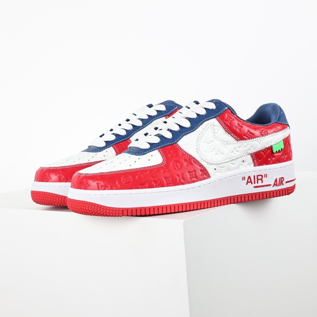 东莞纯原市面独家顶级版本LouisVuittonxNikeAirForce1Low空军重磅联名至今巅峰之