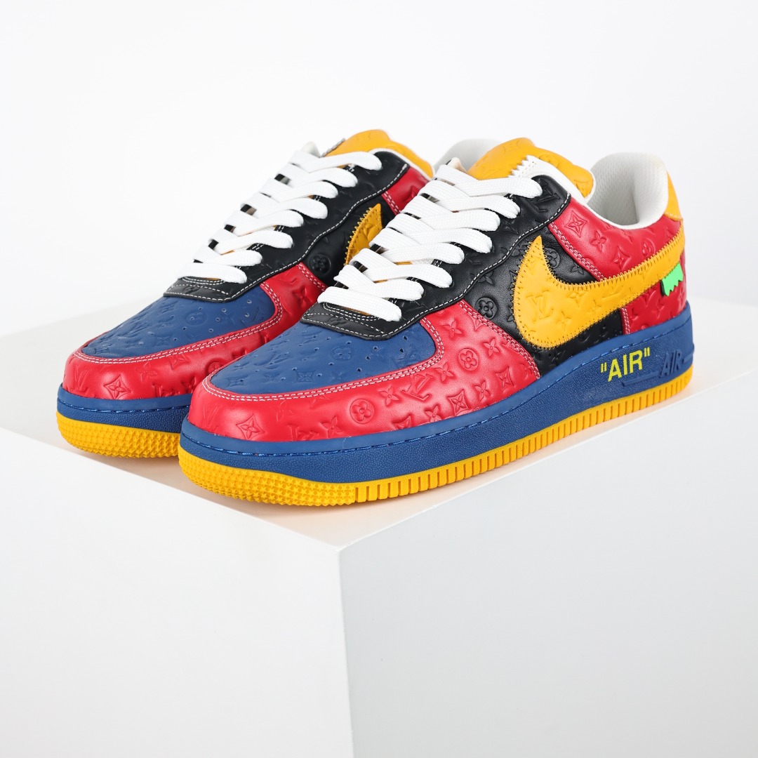 东莞纯原市面独家顶级版本LouisVuittonxNikeAirForce1Low空军重磅联名至今巅峰之