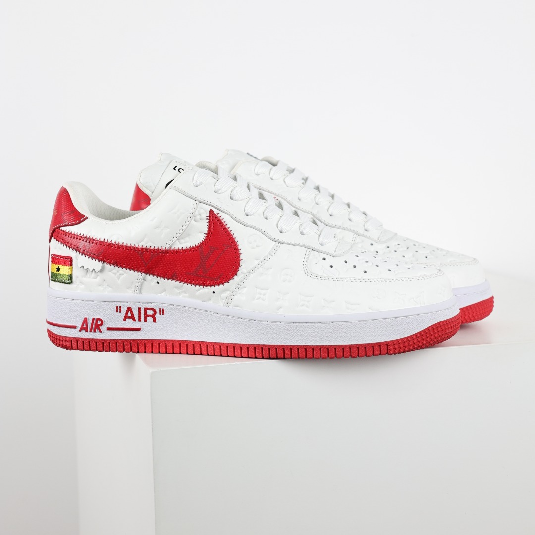 东莞纯原市面独家顶级版本LouisVuittonxNikeAirForce1Low空军重磅联名至今巅峰之