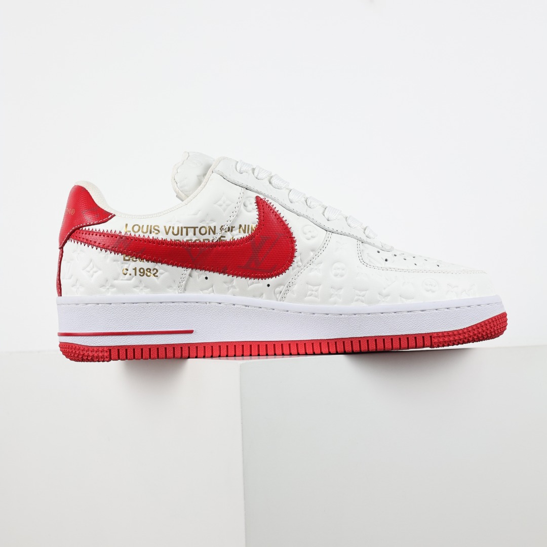 东莞纯原市面独家顶级版本LouisVuittonxNikeAirForce1Low空军重磅联名至今巅峰之