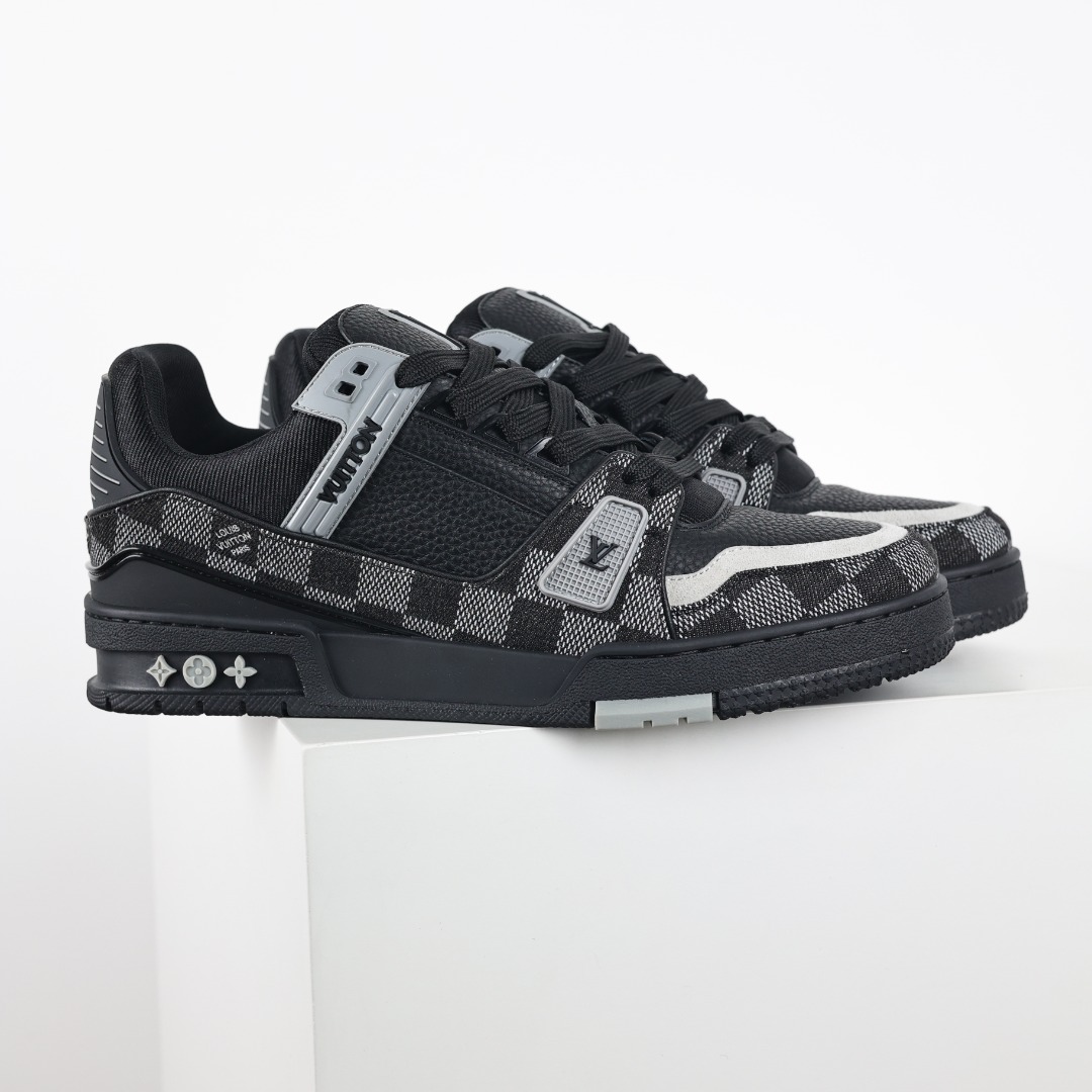 X1 东莞纯原 180个配色 市面顶级版本 “黑色棋盘格” 驴家LV Trainer