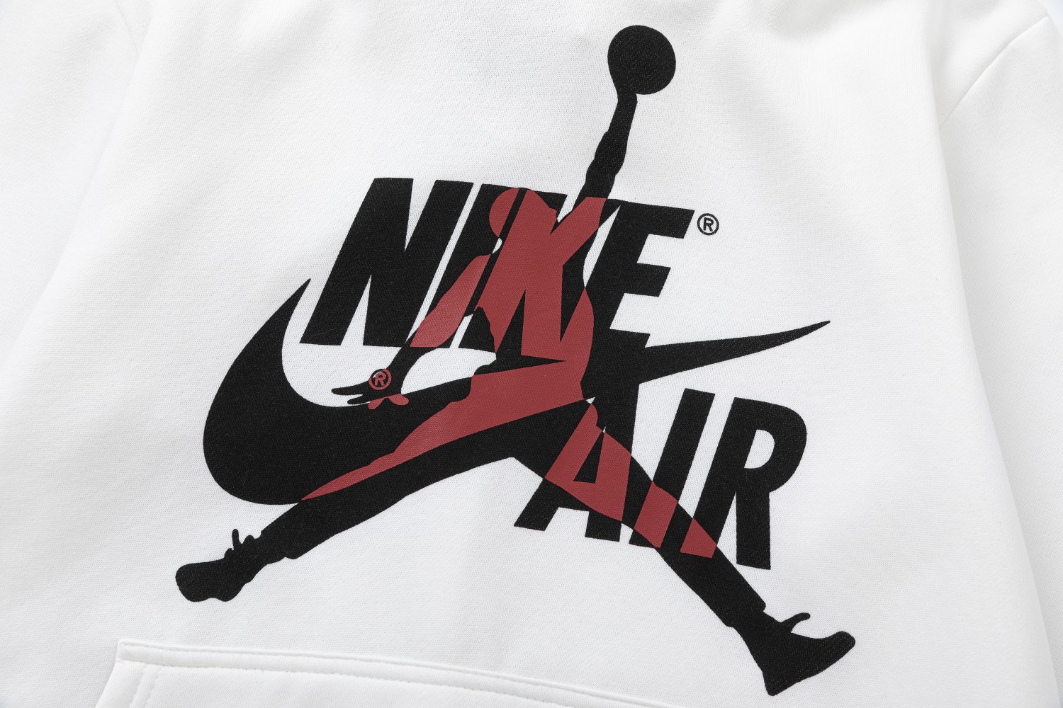 KU 666#AJ FLYING MAN WITH FLUFFY CLOTHES BLACK WHITE M-XXL - 图片 7