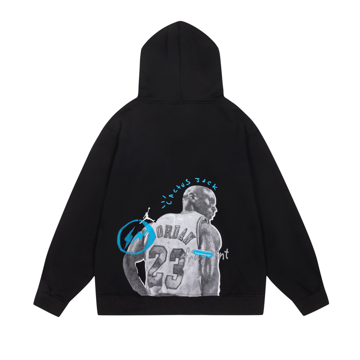 KU 668 #AJ FLYING MAN WITH FLIES, BLACK, WHITE, M-XXL - 图片 3