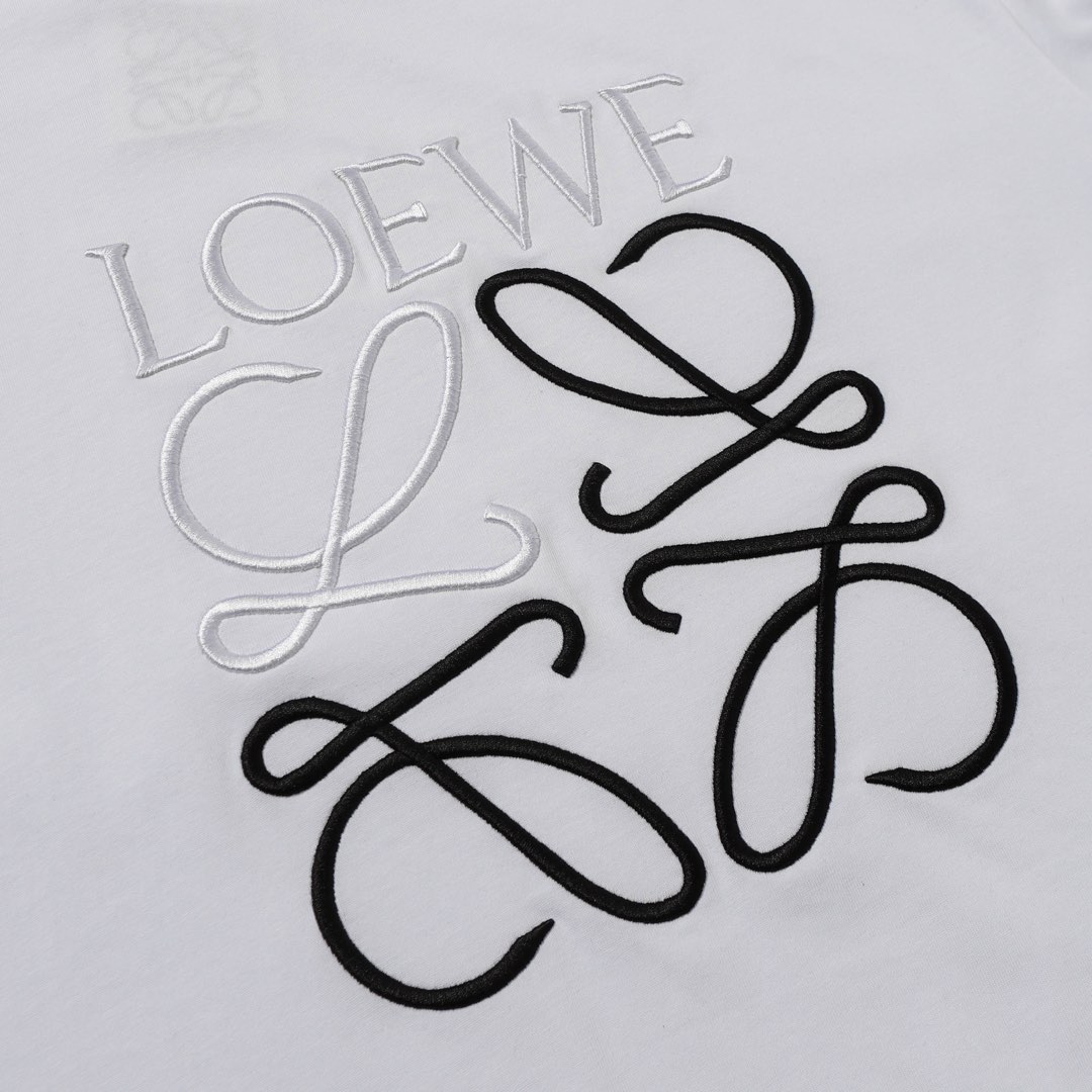 罗意威 LOEWE 25SS 经典logo绣花短袖T恤