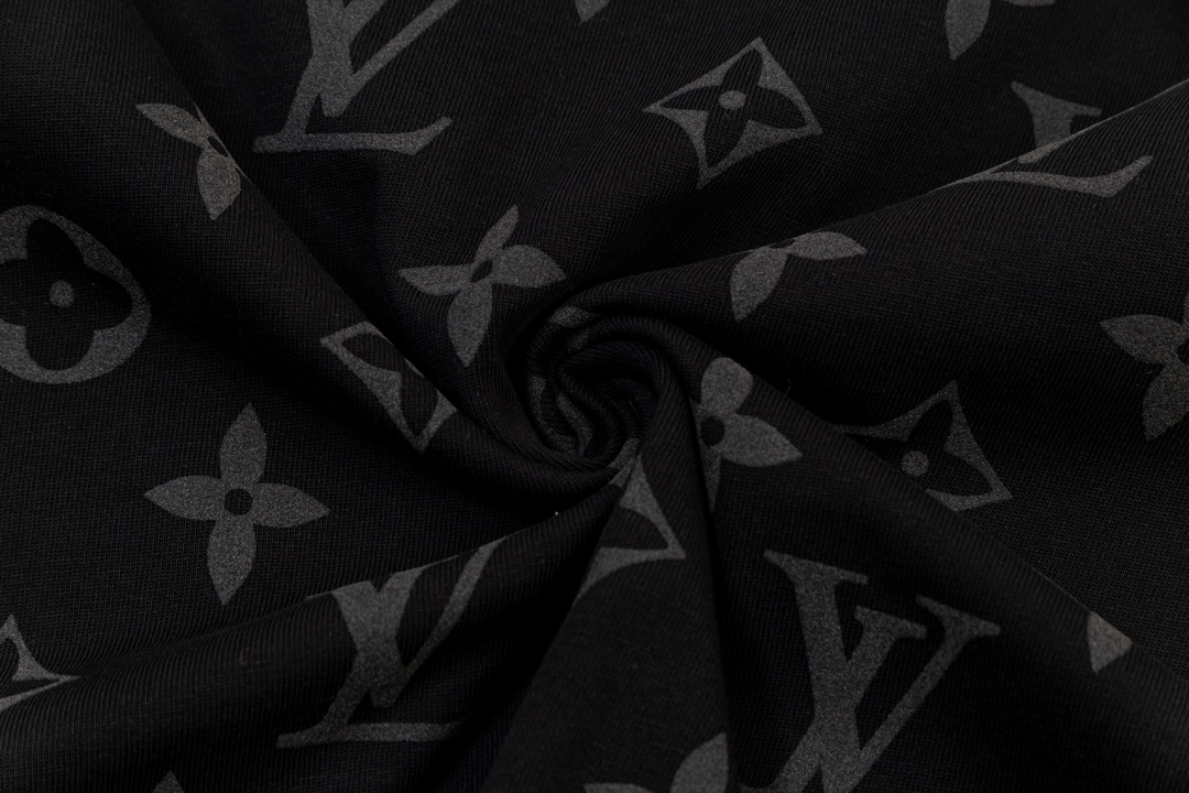 LouisVuitton/路易威登25ss发泡暗纹满印短袖