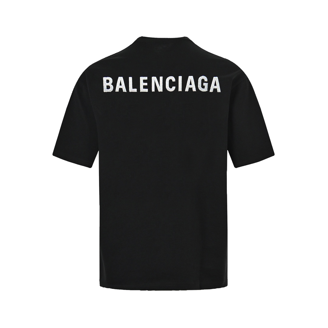 Balenciaga/巴黎世家 前后刺绣短袖