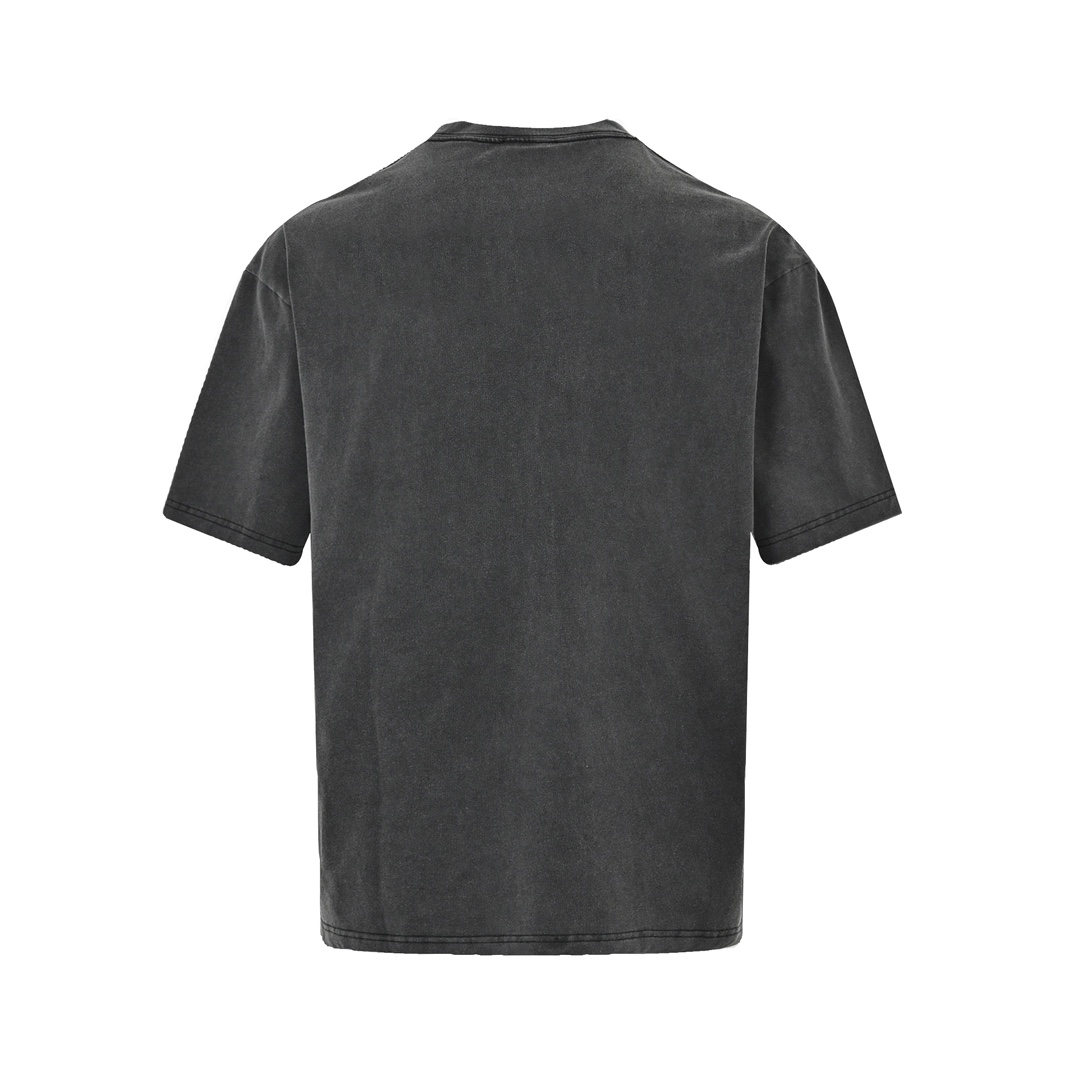 Balenciaga/巴黎世家 25ss 做旧曲别针五金短袖 水洗黑