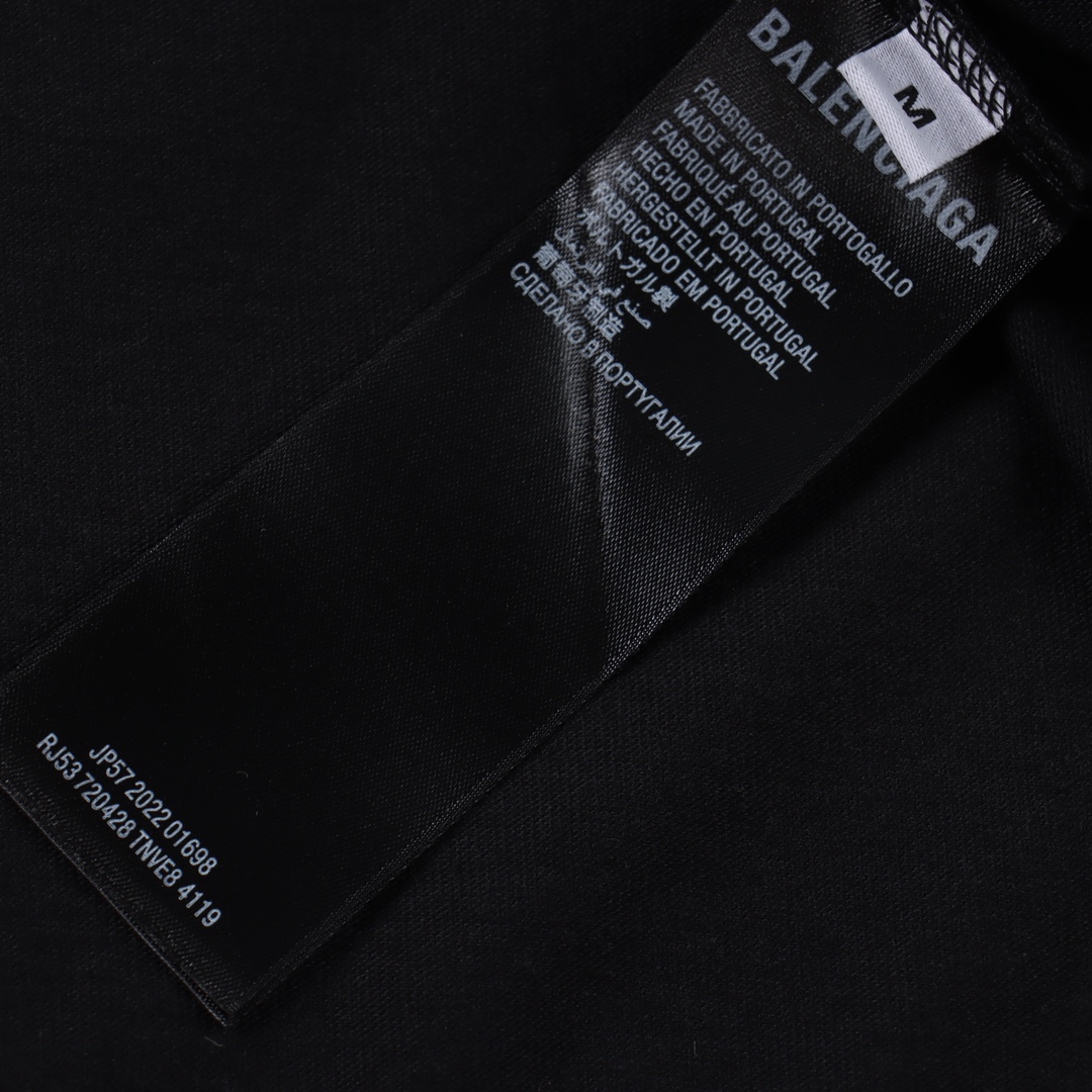 Balenciaga/巴黎世家 25ss前后水钻LOGO短袖黑色 灰白-Chinese UA Cheap High Quatity Brand Clothes Bags handbags Sneakers wholesale wholesaler seller from China Factory suppliers Fashion Clothing Shoes best Quality Beautiful Price Balenciaga/巴黎世家 25ss前后水钻LOGO短袖黑色 灰白