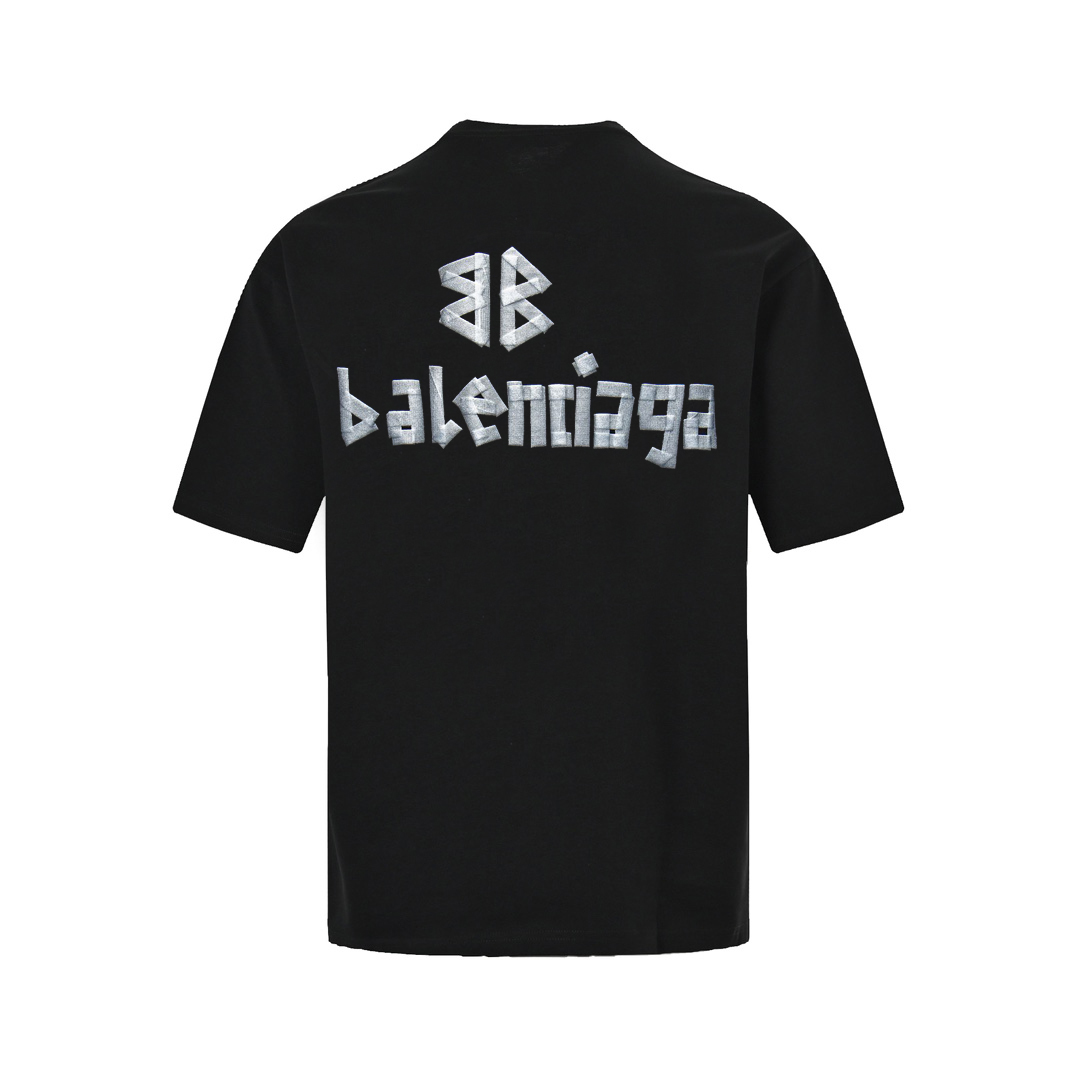 Balenciaga/巴黎世家 24ss 美纹纸胶带印花短袖-Chinese UA Cheap High Quatity Brand Clothes Bags handbags Sneakers wholesale wholesaler seller from China Factory suppliers Fashion Clothing Shoes best Quality Beautiful Price Balenciaga/巴黎世家 24ss 美纹纸胶带印花短袖