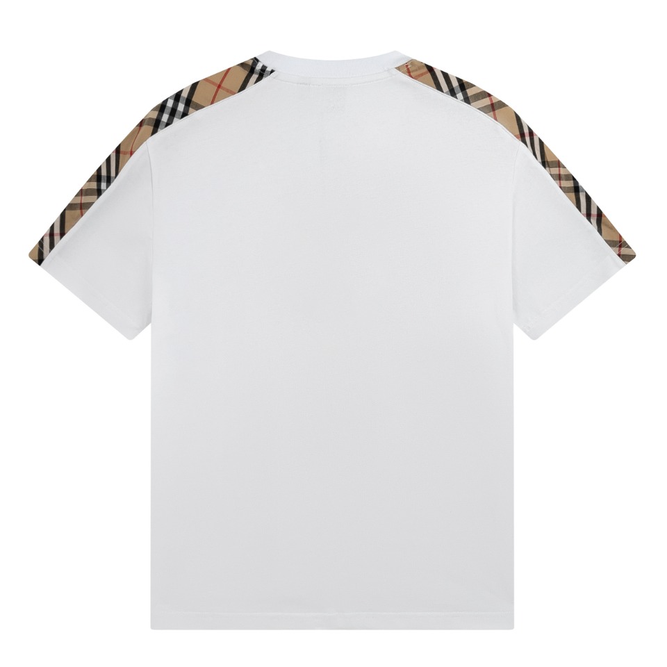 Burberry/巴宝莉 25ss 刺绣肩贴格子布短袖