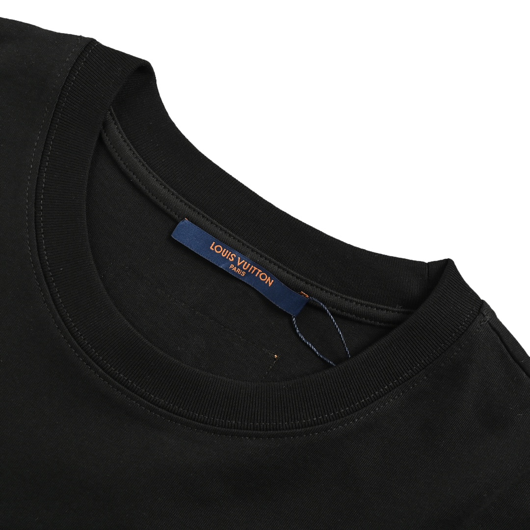 Louis Vuitton/路易威登 25ss 烫钻硅胶短袖 胸前高密立体刺绣logo