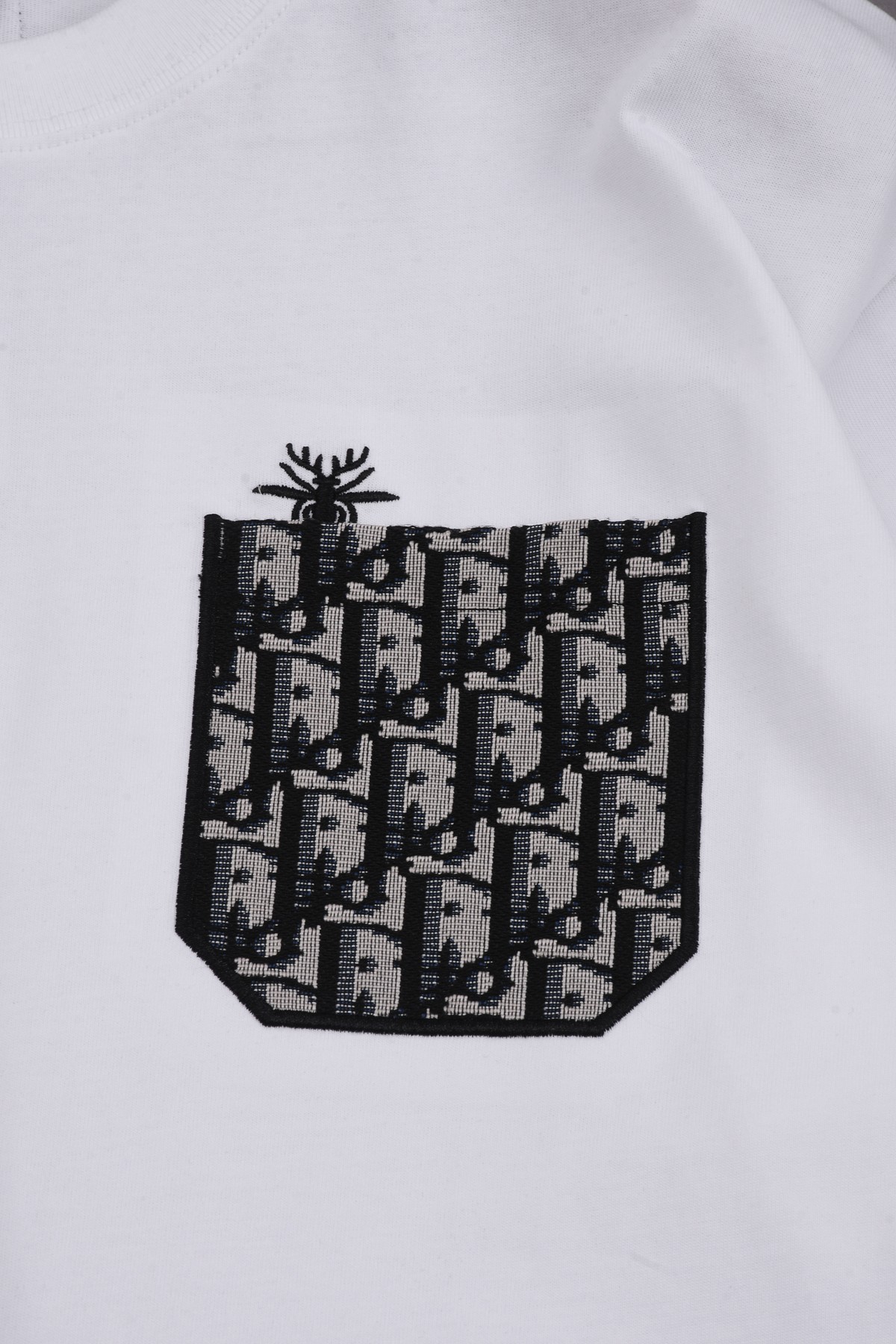 Dior/迪奥 25ss 提花牛仔口袋蜜蜂短袖