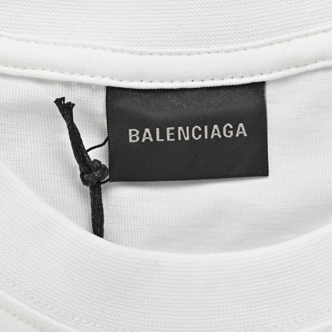 Balenciaga/巴黎世家 25ss 彩绘涂鸦字母短袖-Chinese UA Cheap High Quatity Brand Clothes Bags handbags Sneakers wholesale wholesaler seller from China Factory suppliers Fashion Clothing Shoes best Quality Beautiful Price Balenciaga/巴黎世家 25ss 彩绘涂鸦字母短袖