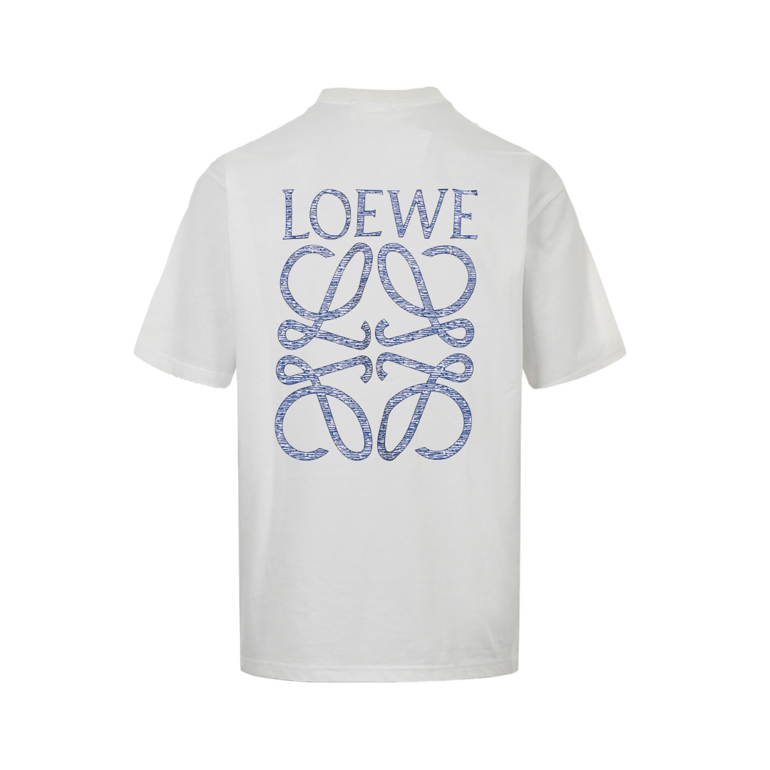 Loewe/罗意威 25ss手绘网点LOGO短袖T恤-Chinese UA Cheap High Quatity Brand Clothes Bags handbags Sneakers wholesale wholesaler seller from China Factory suppliers Fashion Clothing Shoes best Quality Beautiful Price Loewe/罗意威 25ss手绘网点LOGO短袖T恤
