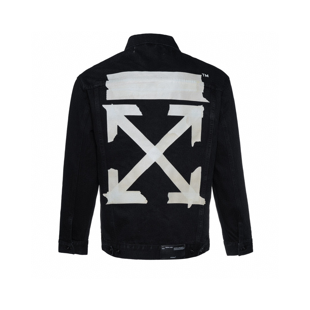OFFWHITE C/O VIRGIL25Fw 黄胶箭头印花牛仔外套