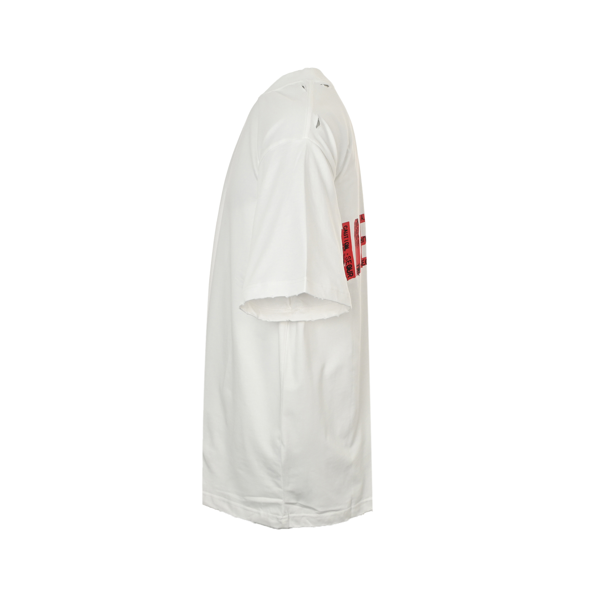 Balenciaga/巴黎世家 25ss 红色胶带印花短袖 黑色 白色