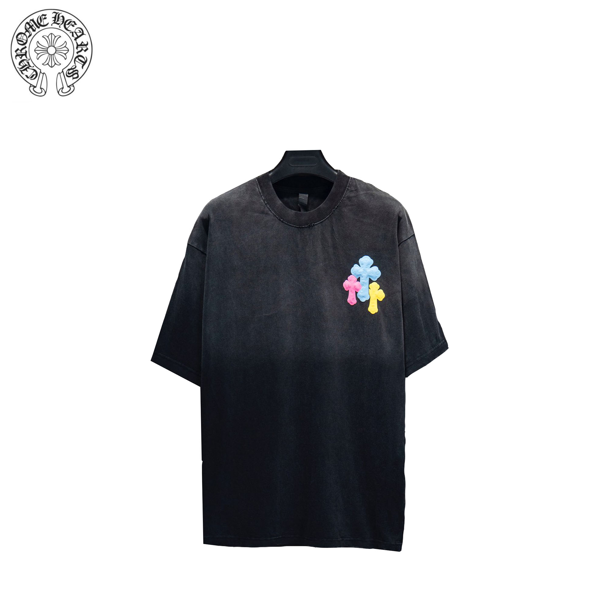 Chrome Hearts/克罗心 25ss发泡多标做旧短袖 喷砂黑 喷砂白-Chinese UA Cheap High Quatity Brand Clothes Bags handbags Sneakers wholesale wholesaler seller from China Factory suppliers Fashion Clothing Shoes best Quality Beautiful Price Chrome Hearts/克罗心 25ss发泡多标做旧短袖 喷砂黑 喷砂白