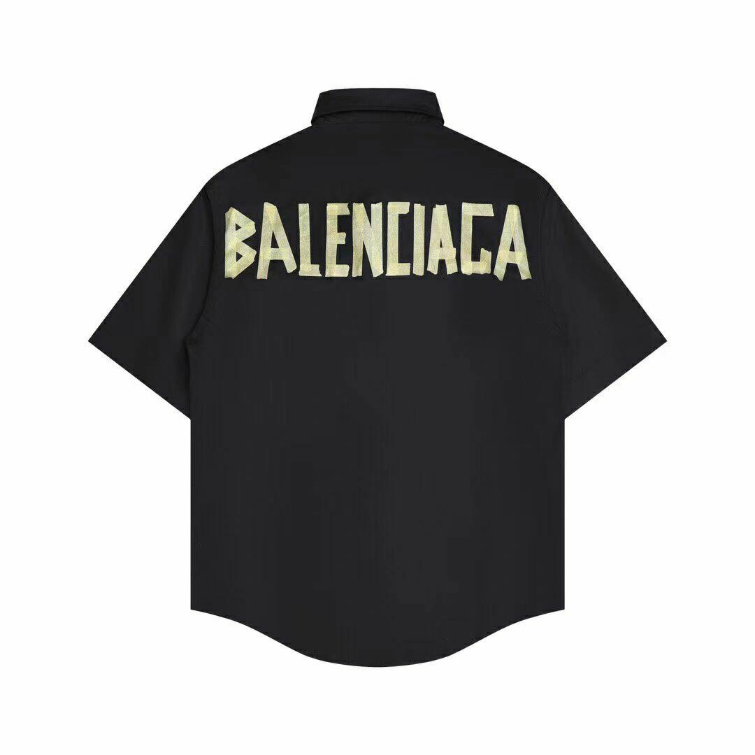 Balenciaga/巴黎世家 25ss 黄色胶带衬衫短袖-Chinese UA Cheap High Quatity Brand Clothes Bags handbags Sneakers wholesale wholesaler seller from China Factory suppliers Fashion Clothing Shoes best Quality Beautiful Price Balenciaga/巴黎世家 25ss 黄色胶带衬衫短袖