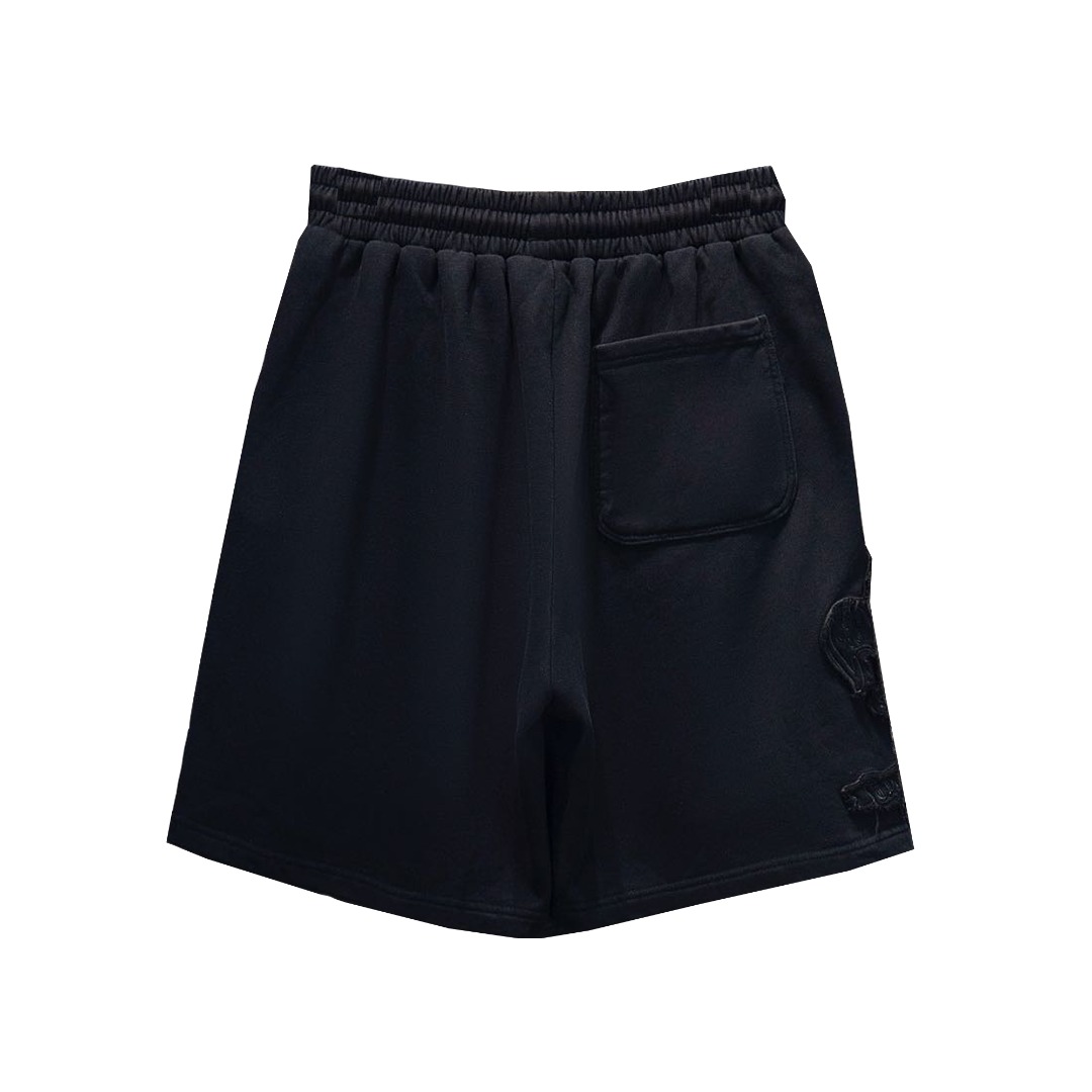 Chrome Hearts/克罗心25ss 炒盐贴布绣刺绣短裤 水洗黑-Chinese UA Cheap High Quatity Brand Clothes Bags handbags Sneakers wholesale wholesaler seller from China Factory suppliers Fashion Clothing Shoes best Quality Beautiful Price Chrome Hearts/克罗心25ss 炒盐贴布绣刺绣短裤 水洗黑