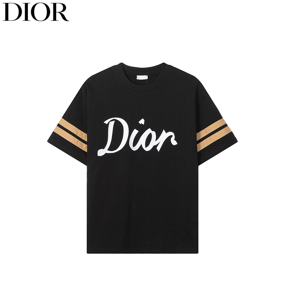 Dior/迪奥 25ss 经典47字母刺绣短袖 黑-Chinese UA Cheap High Quatity Brand Clothes Bags handbags Sneakers wholesale wholesaler seller from China Factory suppliers Fashion Clothing Shoes best Quality Beautiful Price Dior/迪奥 25ss 经典47字母刺绣短袖 黑