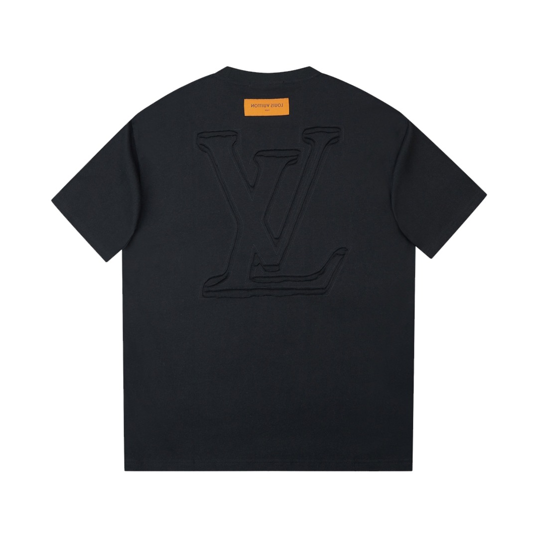 Louis Vuitton/路易威登25ss 三花刺绣短袖 -超高品质绣花贴布 白 黑-Chinese UA Cheap High Quatity Brand Clothes Bags handbags Sneakers wholesale wholesaler seller from China Factory suppliers Fashion Clothing Shoes best Quality Beautiful Price Louis Vuitton/路易威登25ss 三花刺绣短袖 -超高品质绣花贴布 白 黑