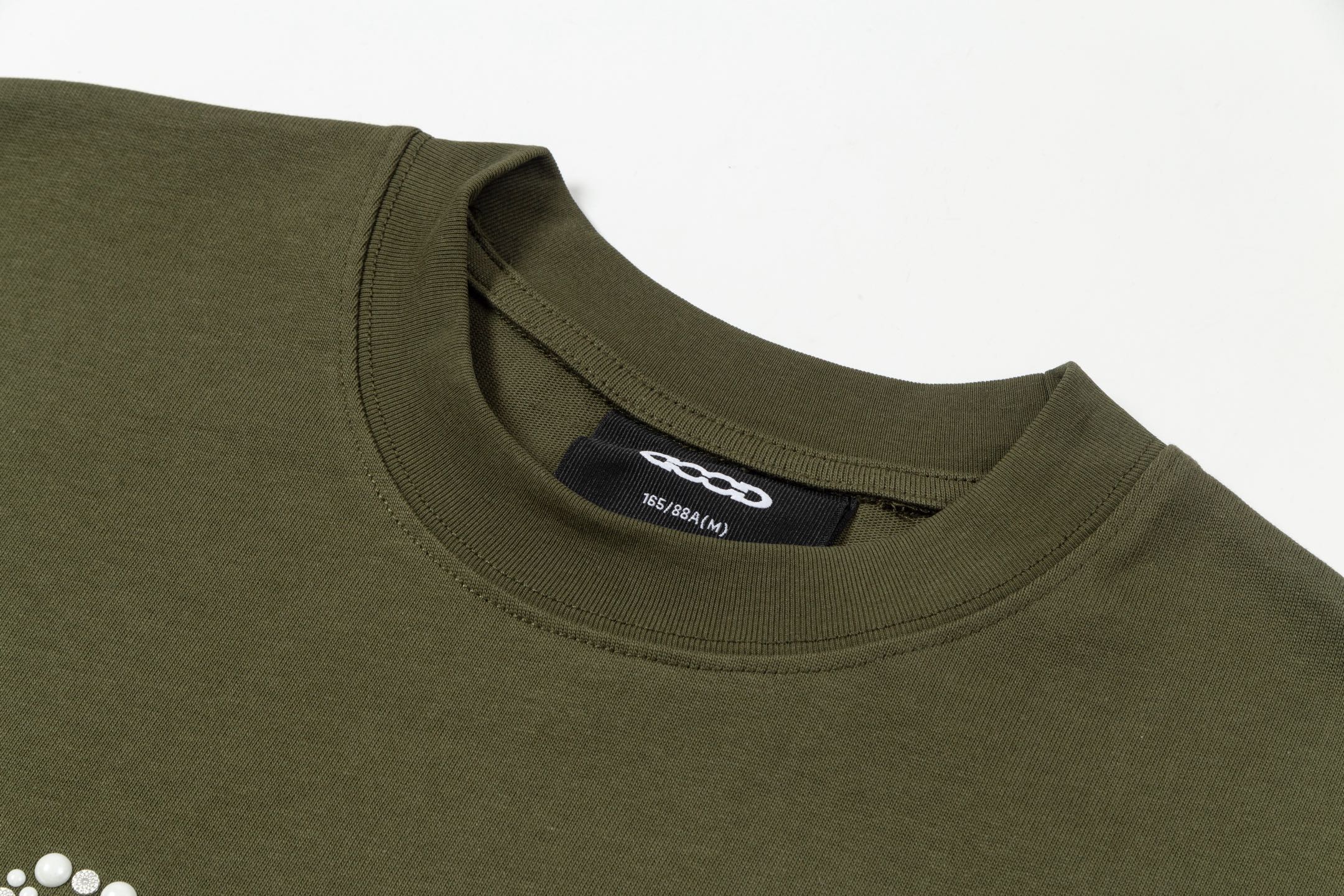 GOODBRAND 25SS珠片标语 短袖T恤 白炒灰-Chinese UA Cheap High Quatity Brand Clothes Bags handbags Sneakers wholesale wholesaler seller from China Factory suppliers Fashion Clothing Shoes best Quality Beautiful Price GOODBRAND 25SS珠片标语 短袖T恤 白炒灰